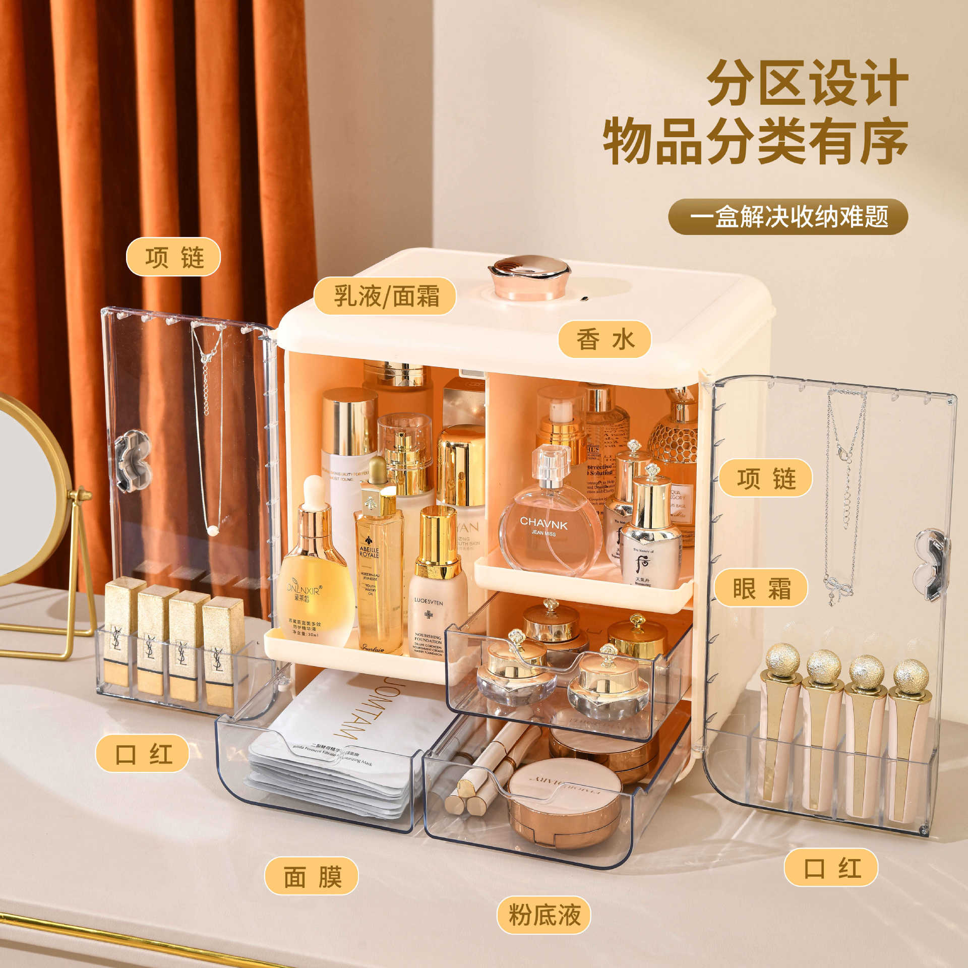 Lichte luxe cosmetica-opbergdo - Luxury Skincare Tools recensie en prijs